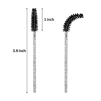 tifanso 200PCS Eyelash Brush Disposable Mascara Brush Wand for Lashes Spoolie brushes Eyebrow Spoolie Eyelash Extension Supplies (Black)