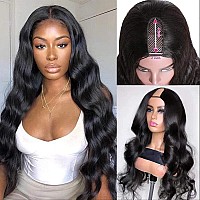 Beauty Forever Body Wave U Part Human Hair Wig 150 Density 10A Gradebrazilian Human Hair Glueless Full Head Clip In Half Wig F