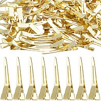 Bronagrand Hair Clips 100Pcs 45Cm Single Prong Clips Gold Curl Pins Duckbill Section Clips For Hair Extensions Styling Craftin