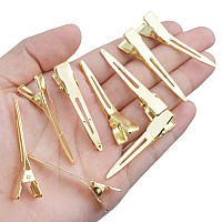 Bronagrand Hair Clips 100Pcs 45Cm Single Prong Clips Gold Curl Pins Duckbill Section Clips For Hair Extensions Styling Craftin