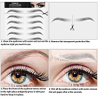 6 Sheets 4D Hairlike Waterproof Eyebrow Stickers Eyebrow Transfers Stickers Grooming Shaping Eyebrow Sticker In Arch Style For