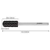 Pana Smooth Top Small Barrel 332 Shank Size Dlc Black 2X Coarse Grit Fast Remove Acrylic Or Hard Gel Nail Drill Bit For