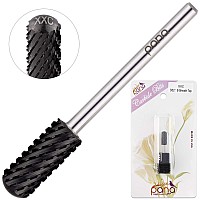 Pana Smooth Top Small Barrel 332 Shank Size Dlc Black 2X Coarse Grit Fast Remove Acrylic Or Hard Gel Nail Drill Bit For