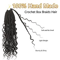 8 Packs Goddess Box Braids Crochet Hair14 Inch Crochet Box Braids Prelooped Boho Crochet Braids Hair Synthetic Braiding Hair E