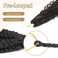 8 Packs Goddess Box Braids Crochet Hair14 Inch Crochet Box Braids Prelooped Bohomian Crochet Braids Hair Synthetic Braiding Ha