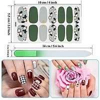 224 Pieces 16 Sheets Full Nail Wraps Nail Polish Stripes Nail Art Polish Stickers Selfadhesive Nail Art Decals With Nail File M