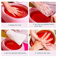 Segbeauty Paraffin Wax Bags For Hands And Feet 200 Counts Plastic Paraffin Wax Liners Therapy Bath Wax Refill Socks And Glove