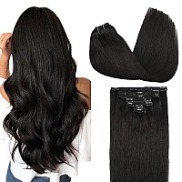 Goo Goo Clip In Hair Extensions Real Human Hair Remy Human Hair Extensions Clip Ins For Women Natural Human Hair 20Inch 120G