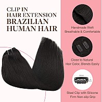 Goo Goo Clip In Hair Extensions Real Human Hair Remy Human Hair Extensions Clip Ins For Women Natural Human Hair 20Inch 120G