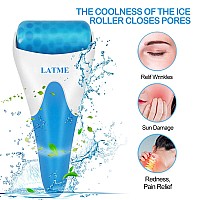 Latme Ice Roller For Face Eyeswomens Giftsface Massager Roller Puffiness Migraine Pain Relief And Minor Injury Red