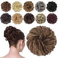 Feshfen Messy Hair Bun Hair Pieces Elastic Wavy Curly Hair Bun Scrunchies Extensions Synthetic Chignon Hairpieces For Women Girl