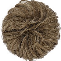 Feshfen Messy Hair Bun Hair Pieces Elastic Wavy Curly Hair Bun Scrunchies Extensions Synthetic Chignon Hairpieces For Women Girl