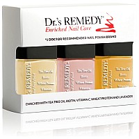 Drs Remedy 3 Pack Nail Polish Kit Peace Love And Sunshine Trio Non Toxic And Organic All Natural Enriched Nail Strengthener