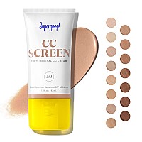 Supergoop Cc Screen Spf 50 Pa Cc Cream 100 Mineral Colorcorrector Broad Spectrum Sunscreen Tinted Moisturizer Con