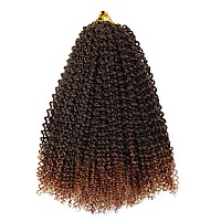 7 Pack 14 Inch Passion Twist Hair Water Wave Synthetic Crochet Braids for Passion Twist Braiding Hair Goddess Locs Bohemian Curl Hair Extensions (7Packs, 14Inch, T30#)