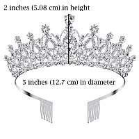 Cocide Tiara And Crown For Women Silver Rhinestone Birthday Headband Princess Tiaras For Girls Hair Accessories Jewelry For Brid