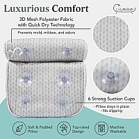 Lady Mcbath Bath Pillow Luxury Bath Pillows For Tub Neck And Back Support Powerful Suction Cups Machine Washable Bathtub Ac