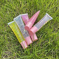 AJLTPA 50Pcs 15ml Lip Gloss Squeeze Tubes, Light Pink Lip Gloss Containers Empty, Refillable Soft Clear Tubes for DIY Lipgloss Balm Cosmetic (Light Pink)