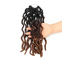 Eliza Wavy Gypsy Locs Ombre Crochet Hair 14 8Packslot Goddess Locs 100 Kanekalon Fiber Faux Locs African Roots Dreadlocs Synt