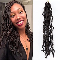 Nu Faux Locs Crochet Hair 18 Inch Soft Locs Crochet Braids Curly Wavy Goddess Locs Preloop Crochet Braids 100 Natural African