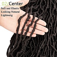 Nu Faux Locs Crochet Hair 18 Inch Soft Locs Crochet Braids Curly Wavy Goddess Locs Preloop Crochet Braids 100 Natural African