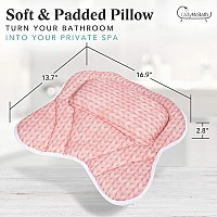 Lady Mcbath Bath Pillow Luxury Bath Pillows For Tub Neck And Back Support Powerful Suction Cups Machine Washable Bathtub Ac