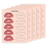 Brawna Black Lip Practice Skin For Pmu Machine 5Pcs Microblading Practice Skin For Permanent Makeup Artists Microblading Sup