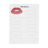 Brawna Black Lip Practice Skin For Pmu Machine 5Pcs Microblading Practice Skin For Permanent Makeup Artists Microblading Sup