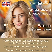 Smart Beauty Creamy Blonde Hair Dye Permanent With Plex Antibreakage Technology That Protects Rebuilds Restores Hair Structure