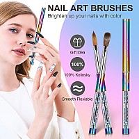 Shine Chance Acrylic Nail Brush Size 8 100 Real Kolinsky Art Nail Brush For Acrylic Powder Application Handmade Women Manicur