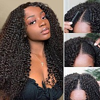 Unice 22 Inch Curly V Part Wig Human Hair No Leave Out 180 Density Upgrade U Part Wigs With Clips Glueless Wig Human Hair For W