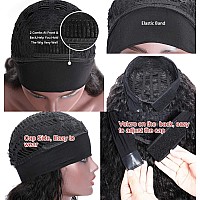 Beauty Forever Headband Human Hair Wigs Water Wave Glueless Human Hair Wigs With Preattached Scarf Non Lace Front Wigs For Wome