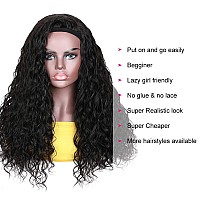 Beauty Forever Headband Human Hair Wigs Water Wave Glueless Human Hair Wigs With Preattached Scarf Non Lace Front Wigs For Wome