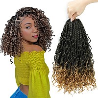 8 Packs Box Braids Crochet Hair With Curly Ends 12 Inch Goddess 3X Bohemian Braiding For Black Women128Packs 1B