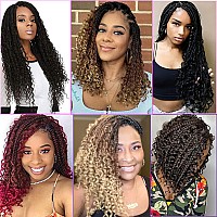 8 Packs Box Braids Crochet Hair With Curly Ends 12 Inch Goddess 3X Bohemian Braiding For Black Women128Packs 1B