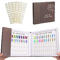 Noverlife 120 Nail Colors Display Book With 120 False Nail Tips Nail Gel Polish Display Chart Nail Art Samples Color Swatches