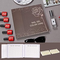 Noverlife 120 Nail Colors Display Book With 120 False Nail Tips Nail Gel Polish Display Chart Nail Art Samples Color Swatches