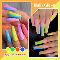 Ur Sugar Neon Gel Nail Polish Set 6 Colors Halloween Neon Orange Hot Pink Yellow Green Blue Purple Collection Gel Polish Kit Lo