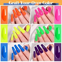 Ur Sugar Neon Gel Nail Polish Set 6 Colors Halloween Neon Orange Hot Pink Yellow Green Blue Purple Collection Gel Polish Kit Lo