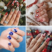 1000 Patterns Christmas Nail Art Sticker Decals Kalolary Selfadhesive Nail Stickers Santa Claus Snowflake Snowman Christmas Be