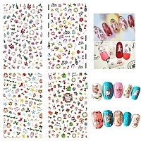 1000 Patterns Christmas Nail Art Sticker Decals Kalolary Selfadhesive Nail Stickers Santa Claus Snowflake Snowman Christmas Be