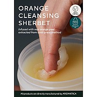 AROMATICA Orange Cleansing Sherbet 150g - Makeup Removing Balm - Melts Away Stubborn Impurities