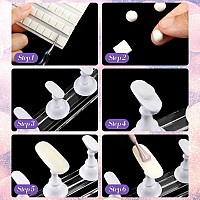 Blulu 2 Set Acrylic Nail Design Practice Stands Magnetic Nails Holders Training Fingernail Display Stands Diy Nail Crystal Holde