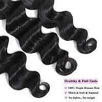 Dong H Hair Loose Deep Wave Bundles 100 Unprocessed Peruvian Virgin Human Hair Bundles Loose Wave Bundles Wet And Wavy 3 Bundle