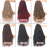 Leeven 22 Inch Pretwisted Passion Twist Crochet Hair 8 Packs Ombre Red Prelooped Crochet Braids Hair For Passion Twist Braidin