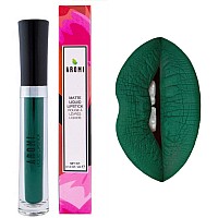 Aromi Emerald Green Liquid Lipstick Dark Evergreen Lip Color Matte Lipstick Vegan Crueltyfree Smudge Proof Longlasting