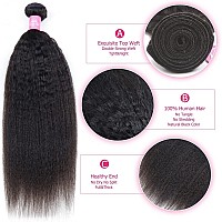 Odir Kinky Straight Human Hair Bundles 22 22 22 Inch Unprocessed 9A Brazilian Yaki Straight Virgin Hair Weave 3 Bundles Kinky St