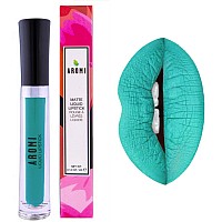 Aromi Sea Foam Matte Liquid Lipstick Aqua Aquamarine Lip Color Blue Green Smudge And Transfer Proof Longlasting Vegan C