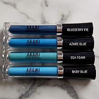 Aromi Sea Foam Matte Liquid Lipstick Aqua Aquamarine Lip Color Blue Green Smudge And Transfer Proof Longlasting Vegan C