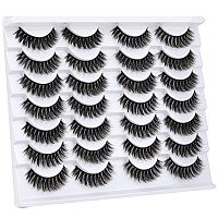 Alicrown Short Eyelashes Natural Look False Lashes Mixed Lightweight Fluffy Handmade Soft Volume 14 Pairs Faux Mink Pack